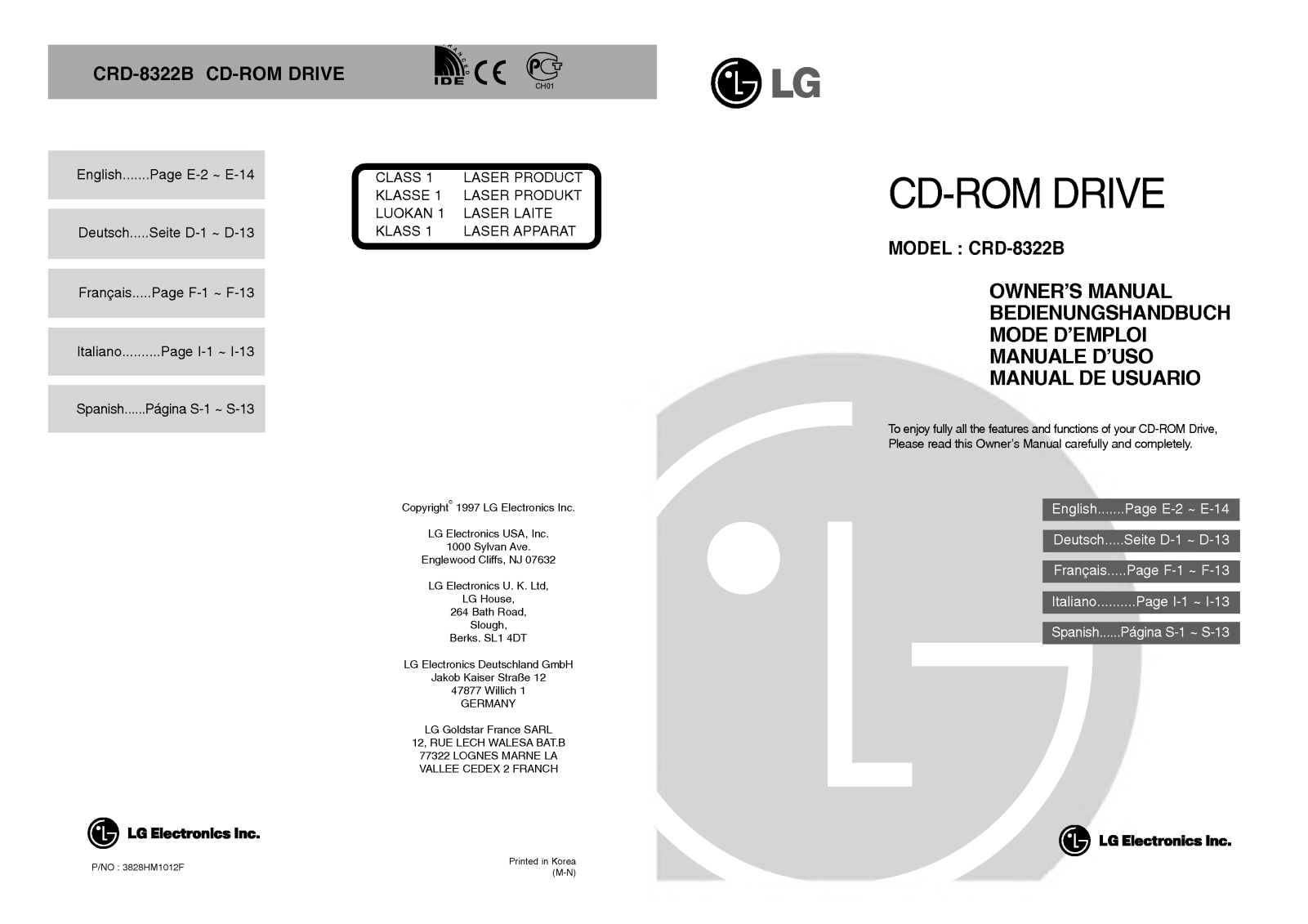 LG CPQ-MITAC, CRD-8320B, CRD-8322B User Manual