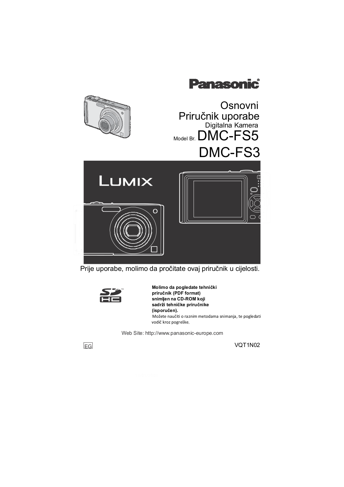 PANASONIC DMCFS3 User Manual