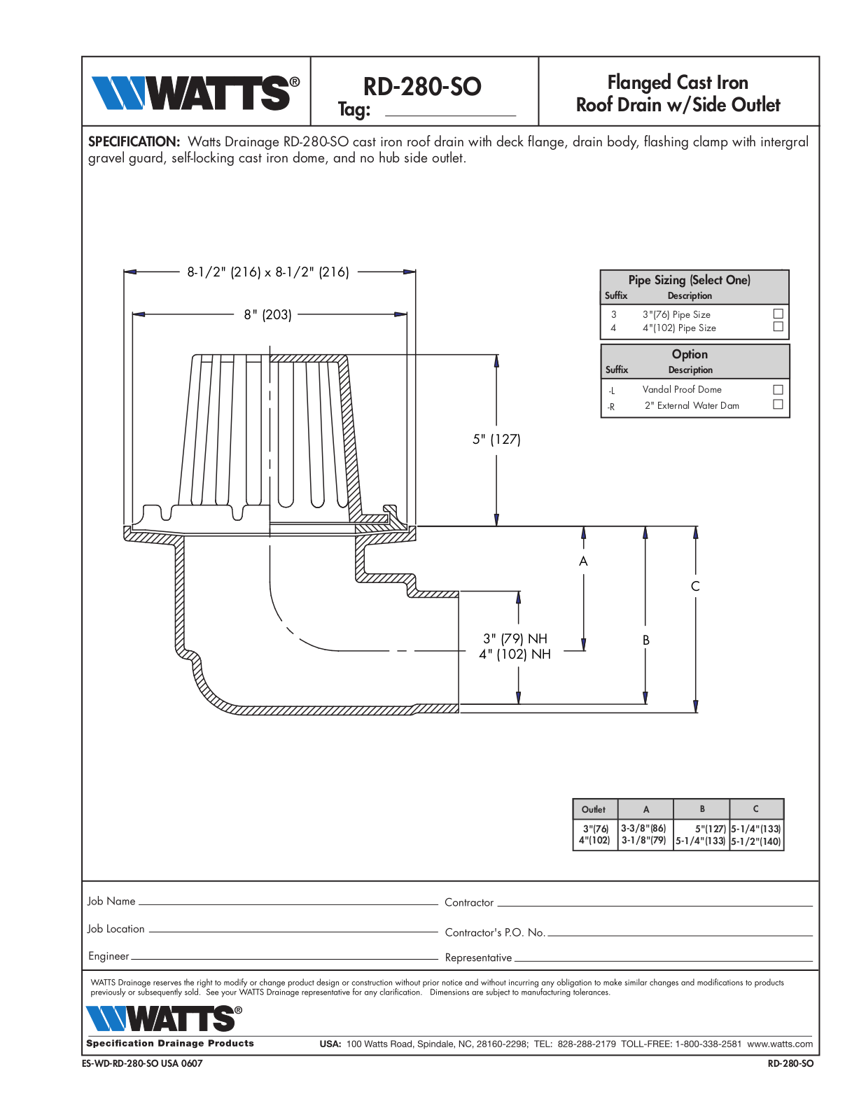 Watts RD-280-SO User Manual