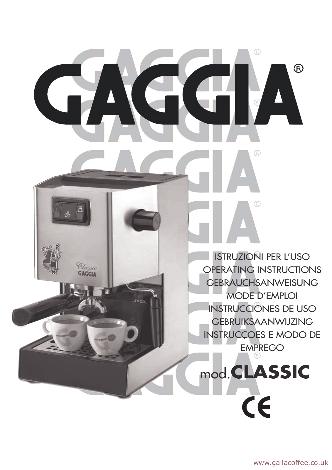 Gaggia 12700 User Manual