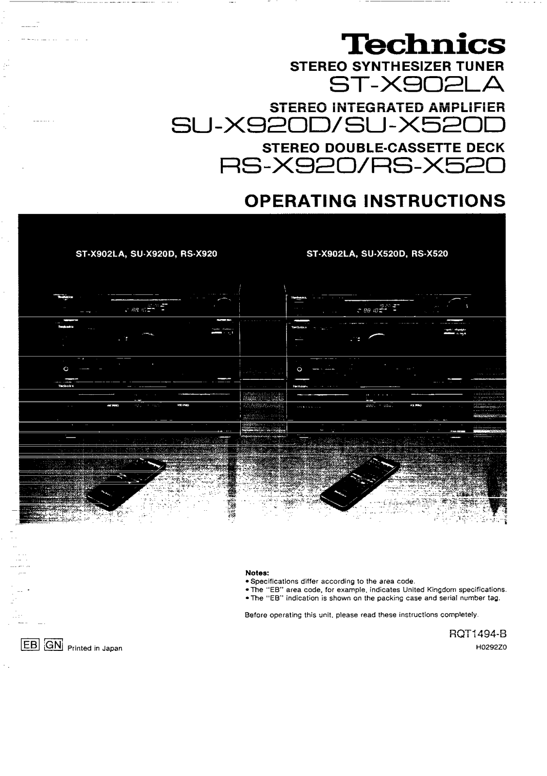 Panasonic STX902LA User Manual