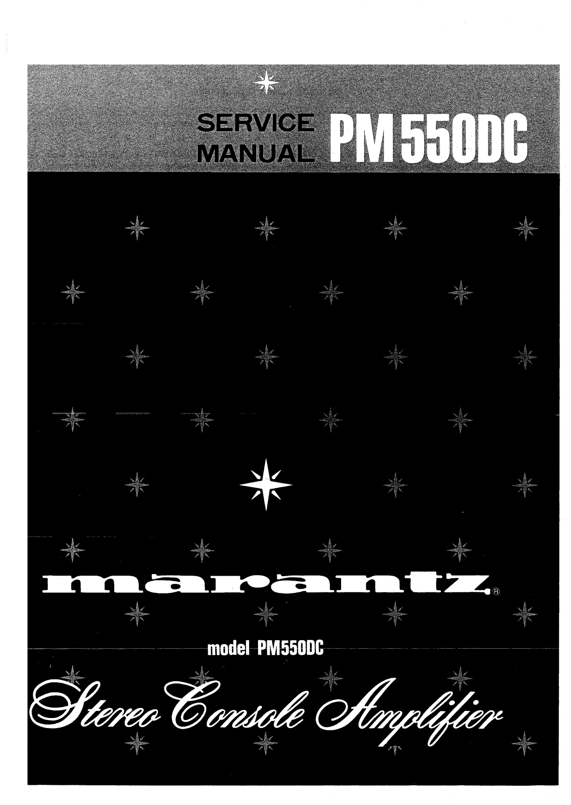Marantz PM-550DC Service Manual