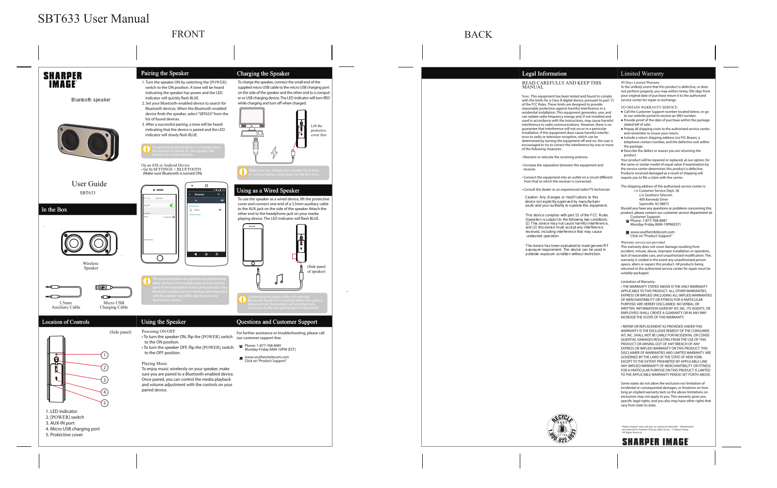 Linpa Technology SBT633 User Manual