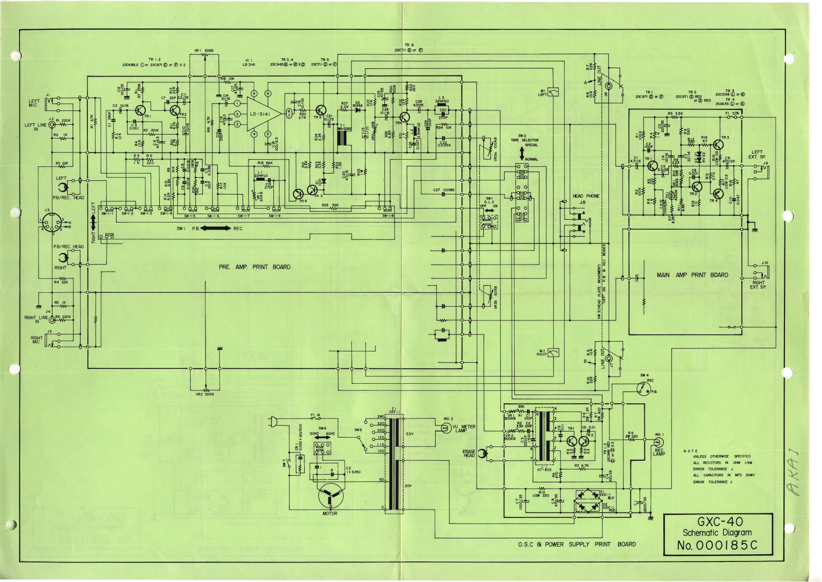 Akai GX-C40 Schematic