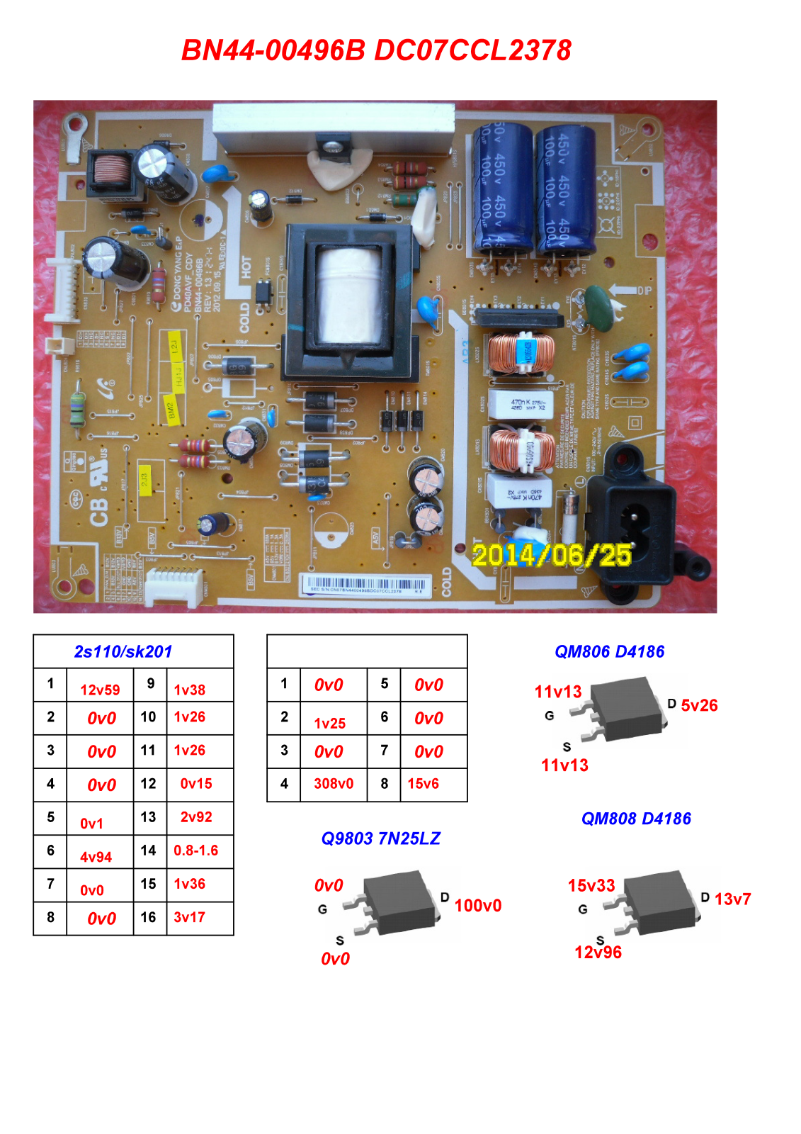 Samsung BN44-00496A, BN44-00496B Schematic