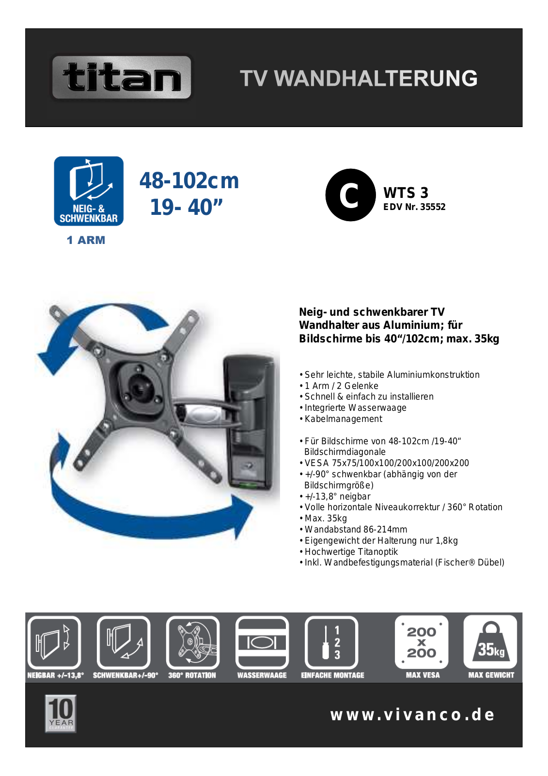 Vivanco WTS 3 User Manual