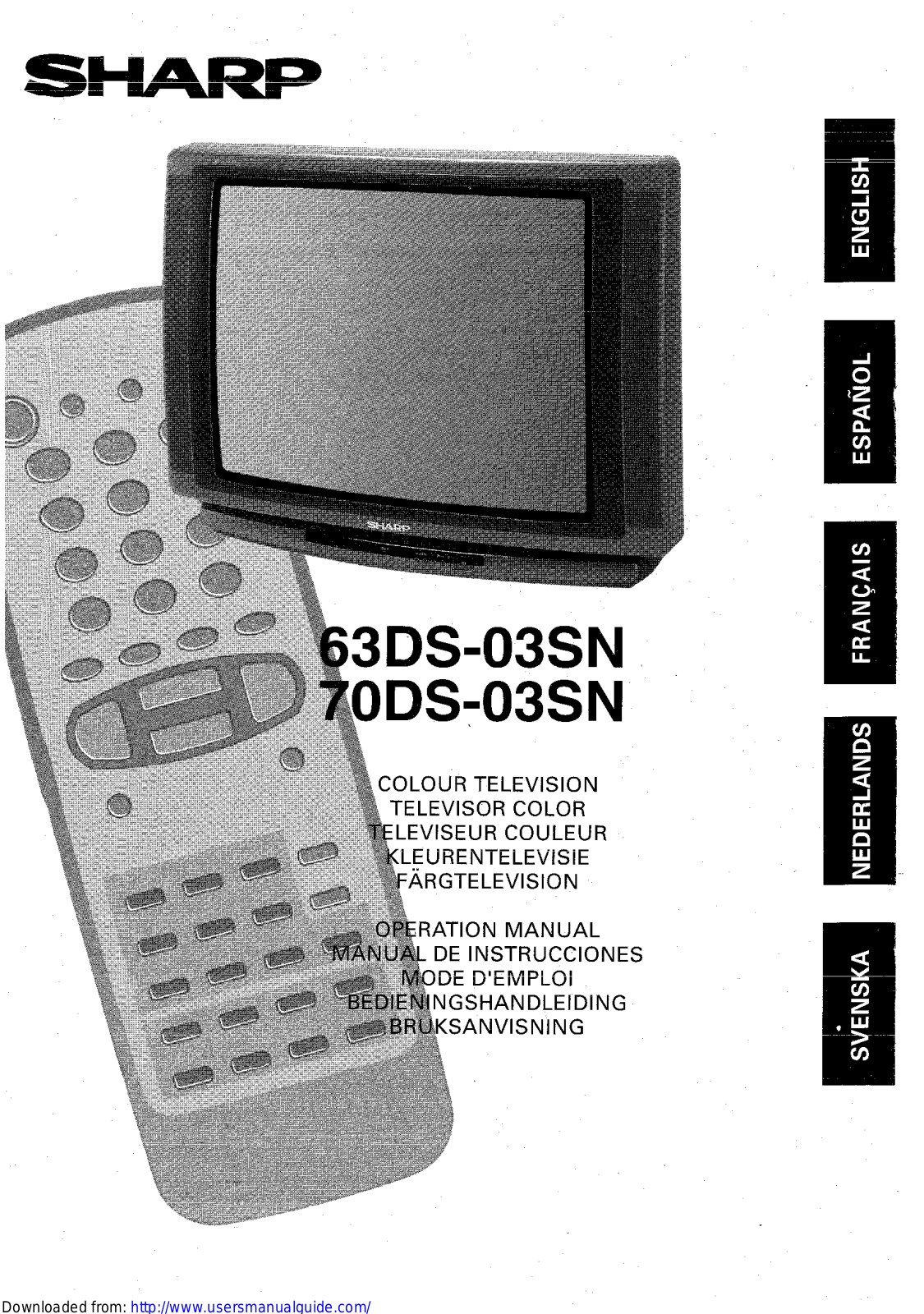 SHARP 63/70DS-03SN User Manual