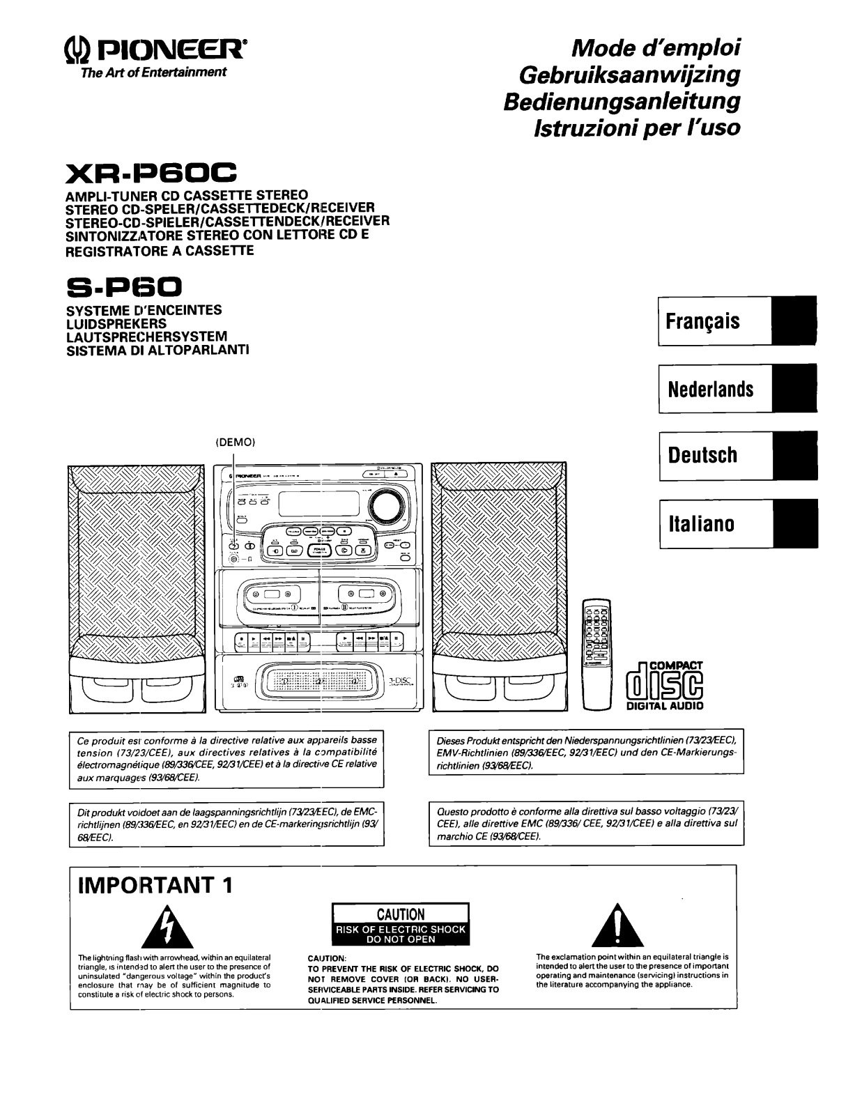 Pioneer XR-P60C Manual