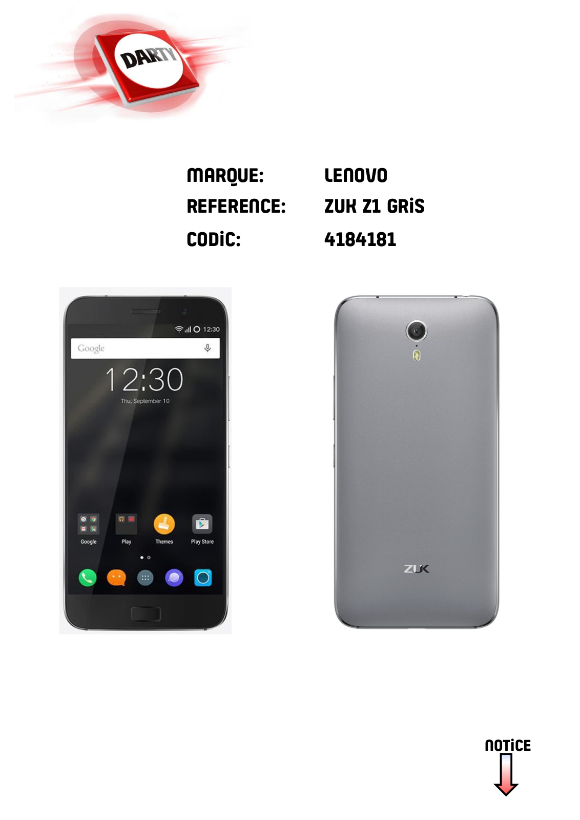 LENOVO ZUK Z1 User Manual