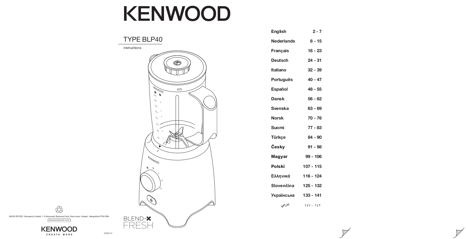 Kenwood BLP400 Instruction Manual