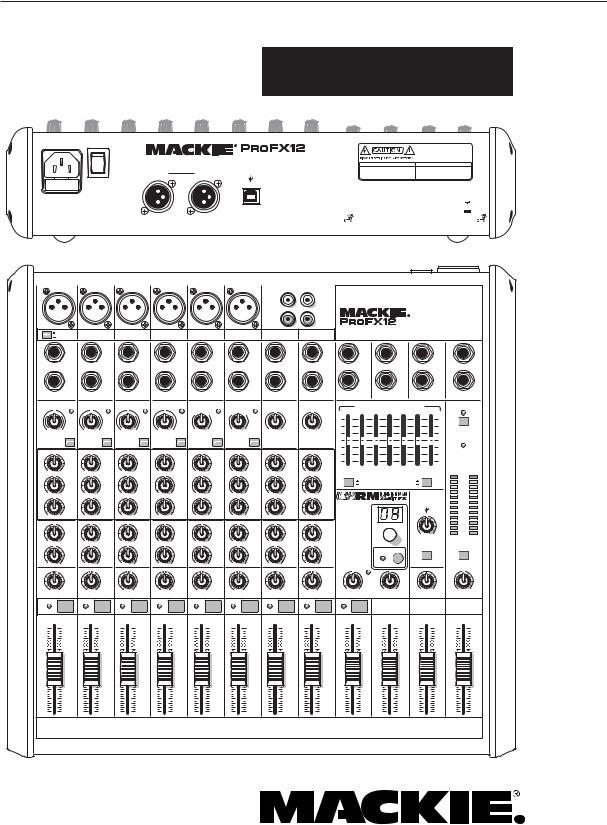 Mackie ProFX8, ProFX12 User Manual