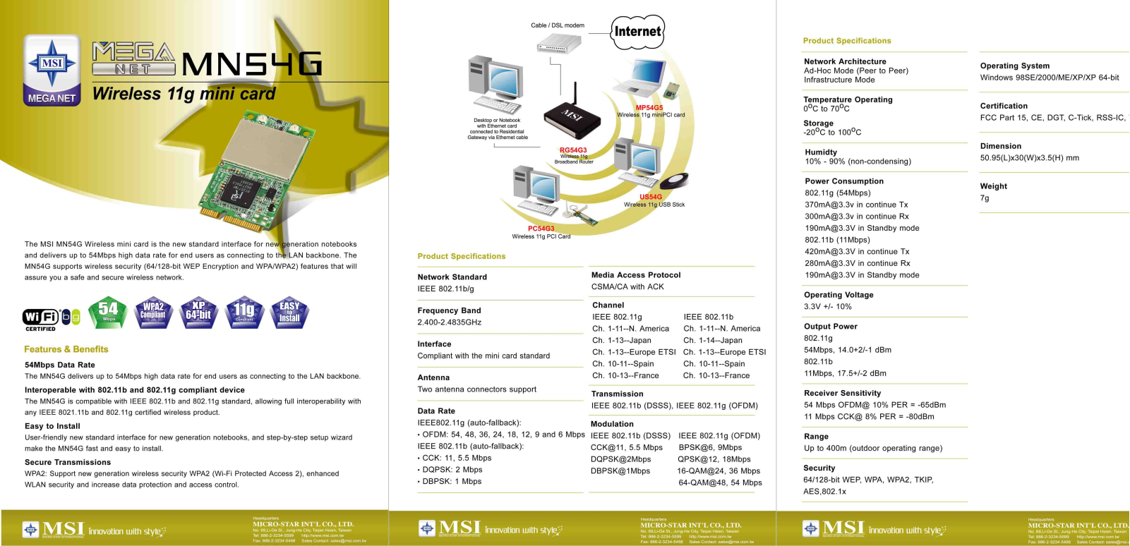 MSI MN54G Owner's Manual