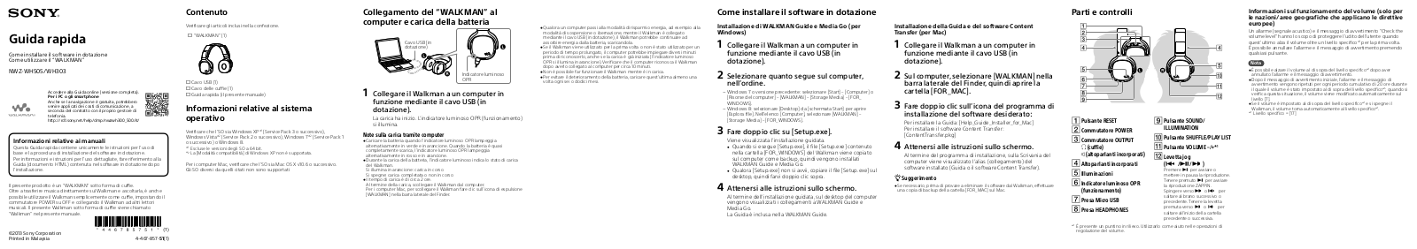 Sony NWZ-WH505, NWZ-WH303 User Manual