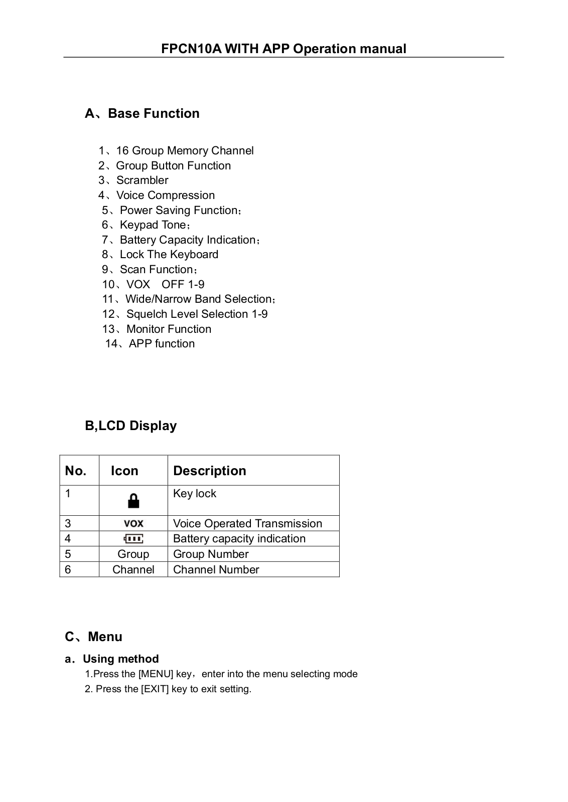 Samzuk Technology Development Co FPCN10A User Manual