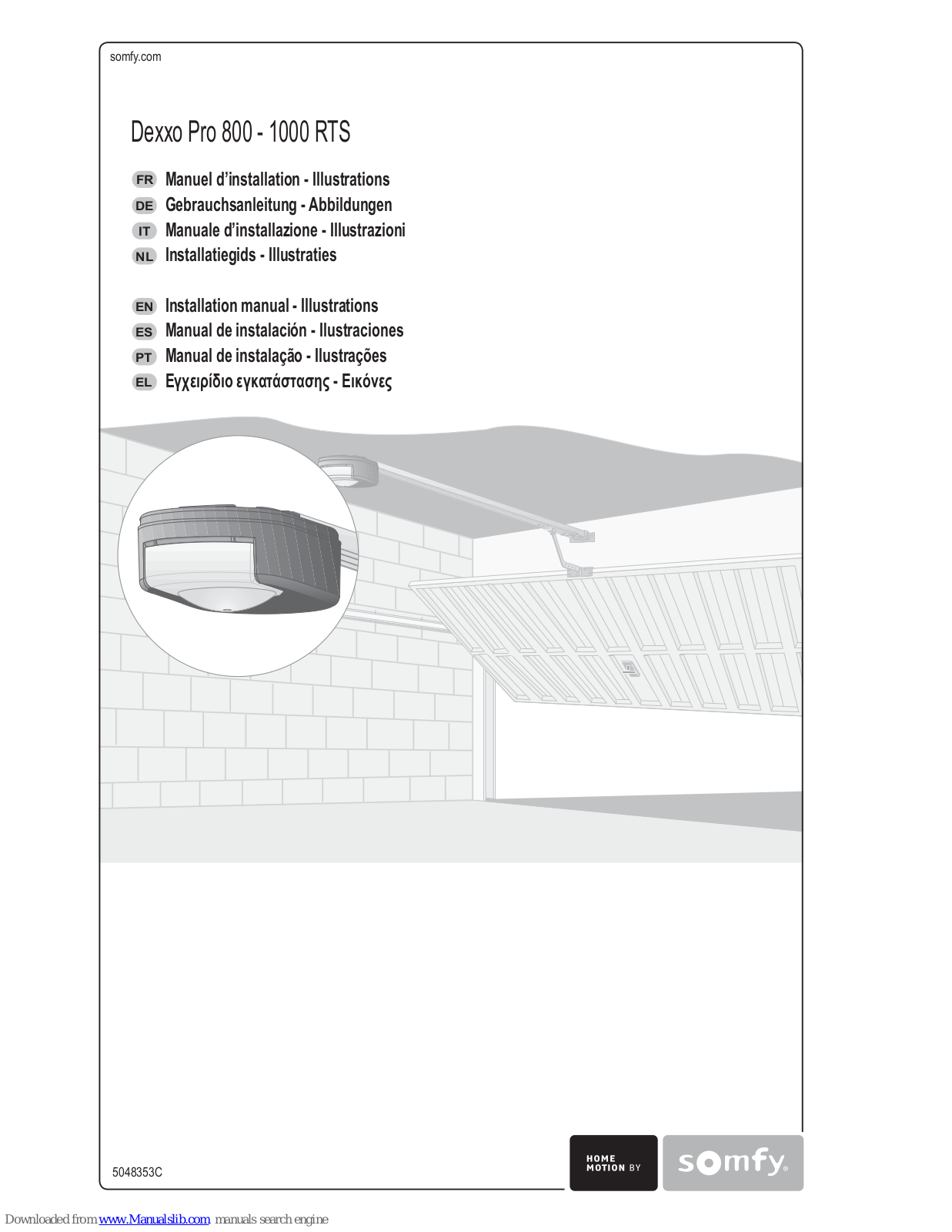 SOMFY Dexxo Pro 800 RTS,Dexxo Pro 1000 RTS Installation Manual