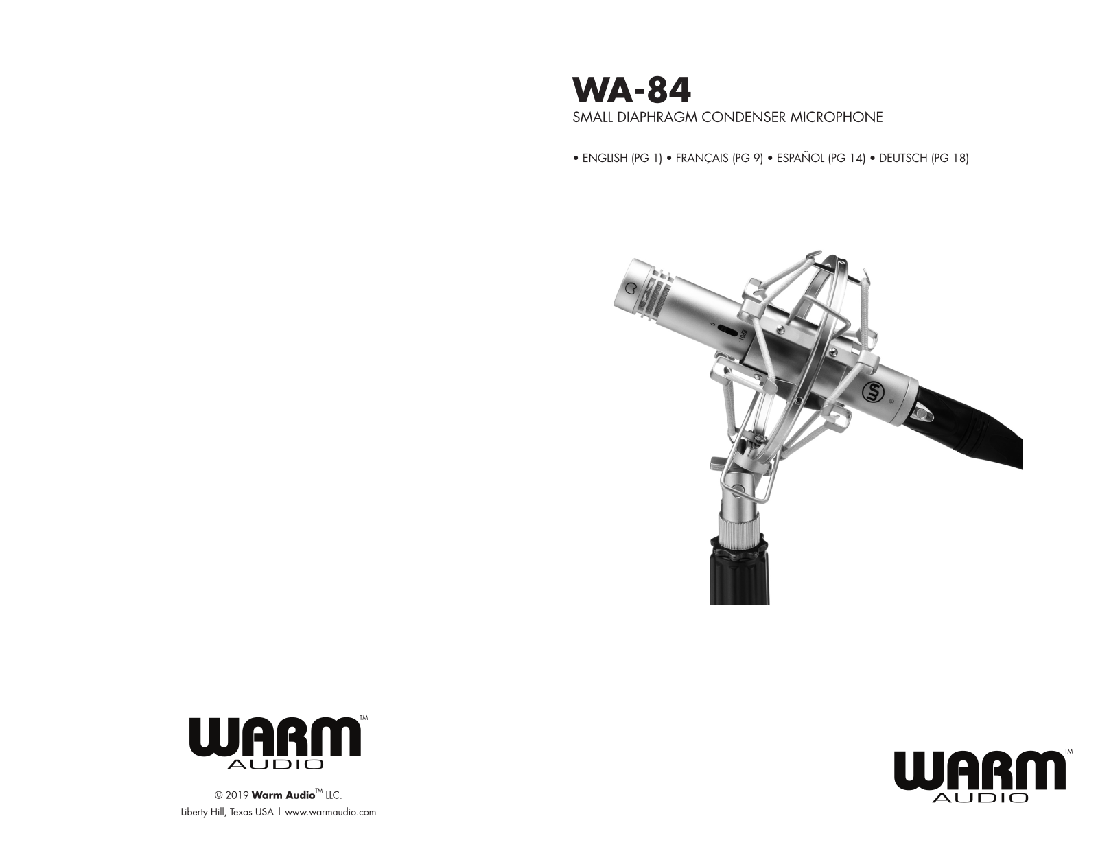 Warm Audio WA-84 User manual