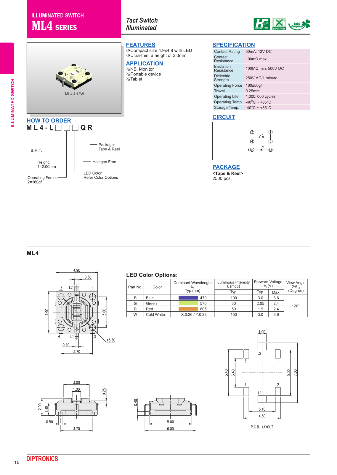 Datasheet ML4 series Specification - ManualMachine.com