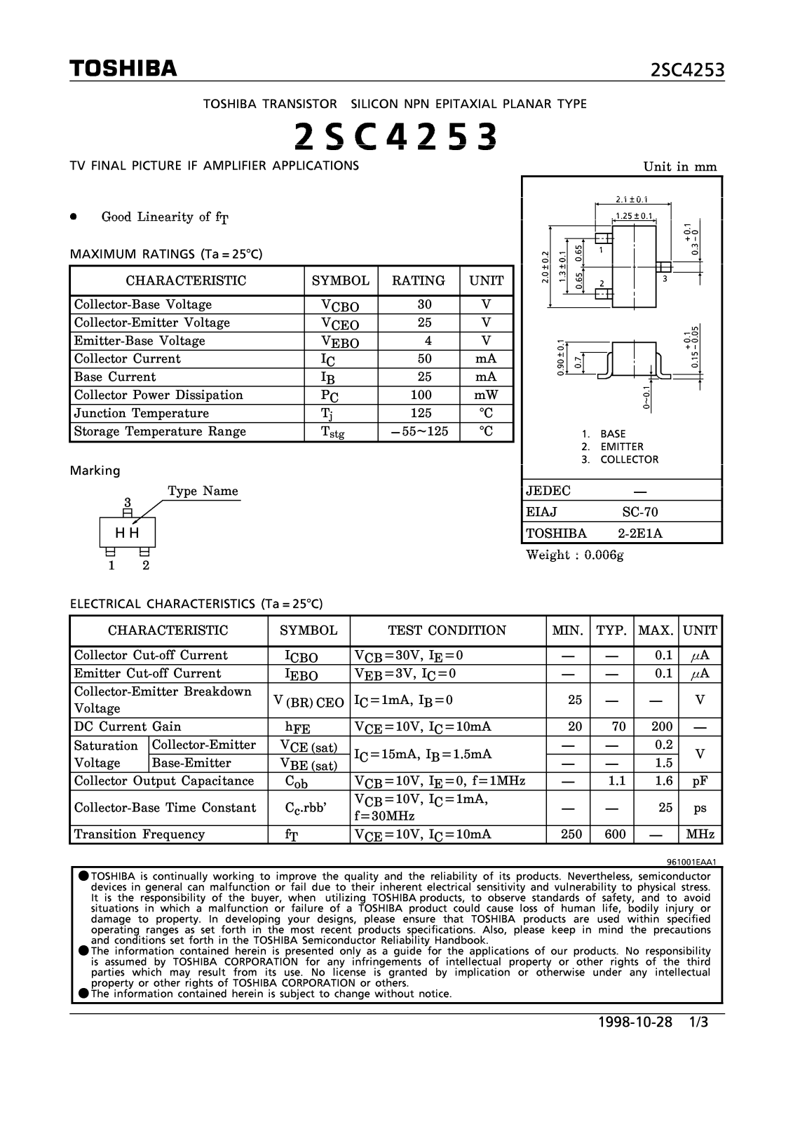 Toshiba 2SC4253 Datasheet