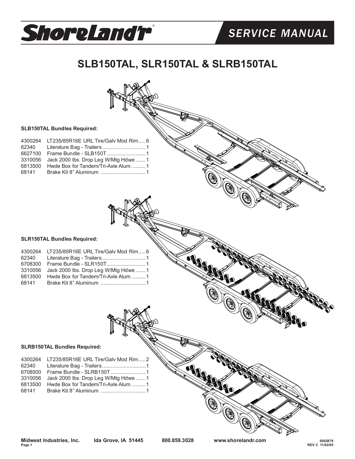 ShoreLand'r SL150TAL User Manual