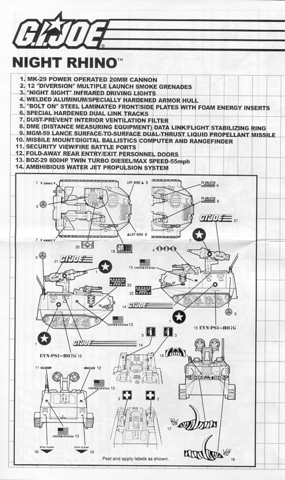 HASBRO GI Joe- Night Rhino User Manual