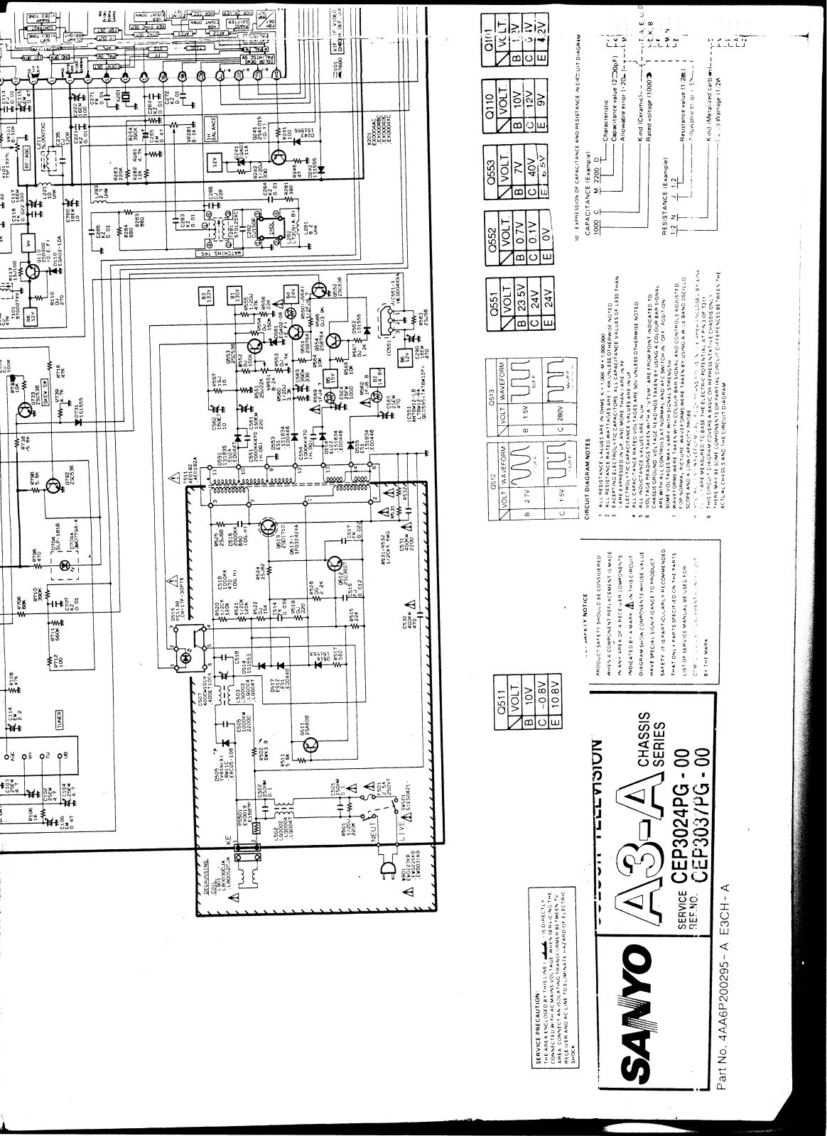 Sanyo CEP3024, CEP3037 Schematic