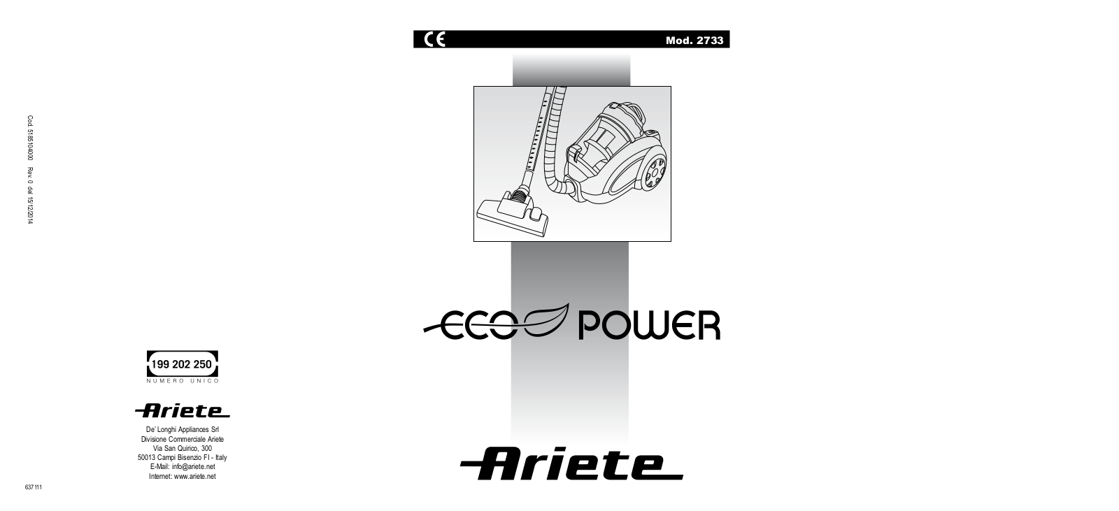 Ariete 2733 User Manual