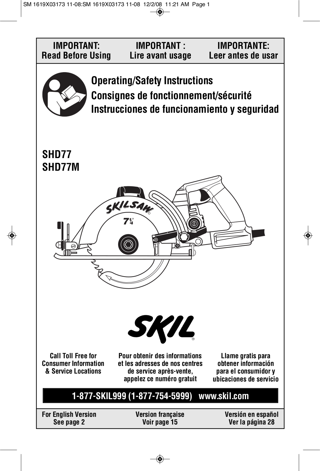 Skil SHD77 User Manual