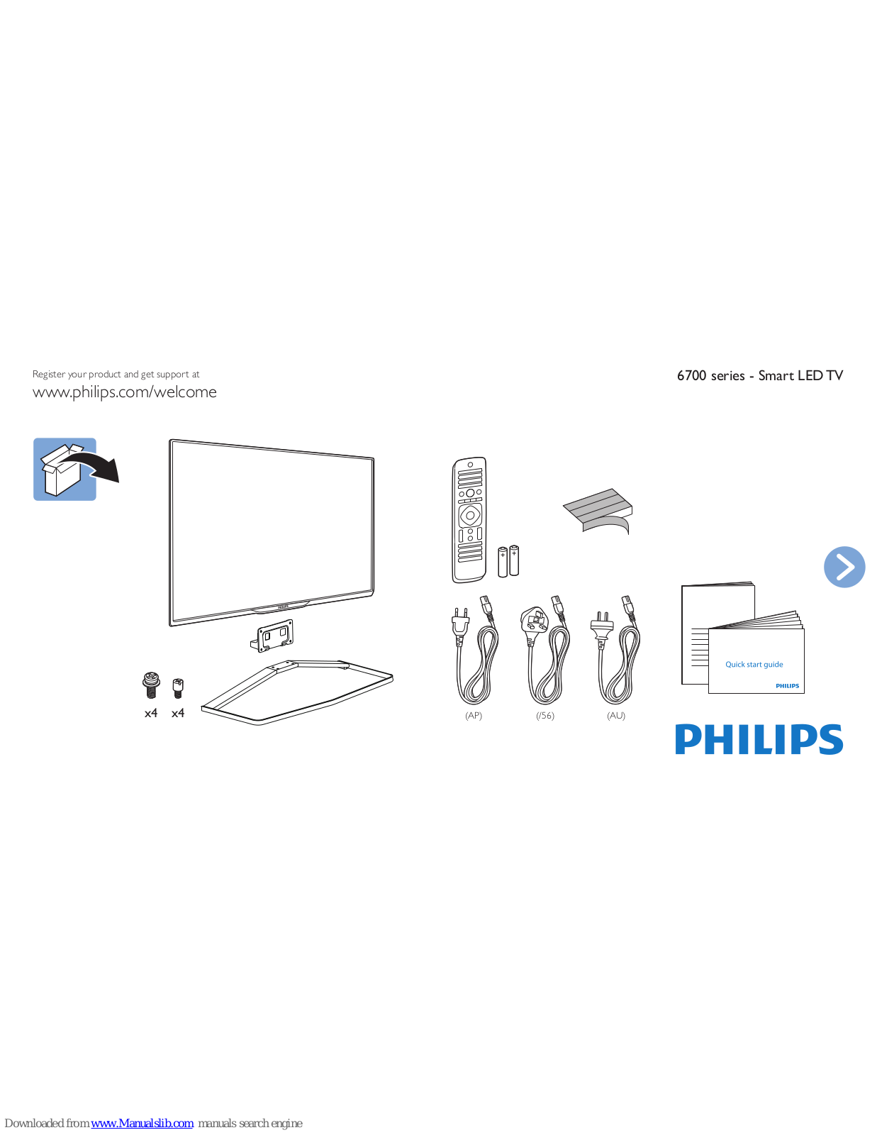 Philips 40PFT6709/98, 40PFT6709/79 Quick Start Manual