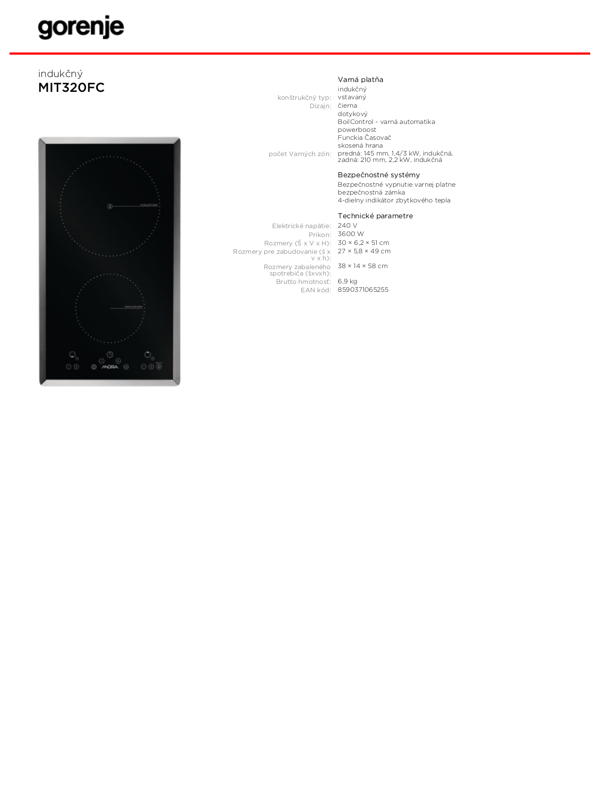 Gorenje MIT320FC BROCHURE