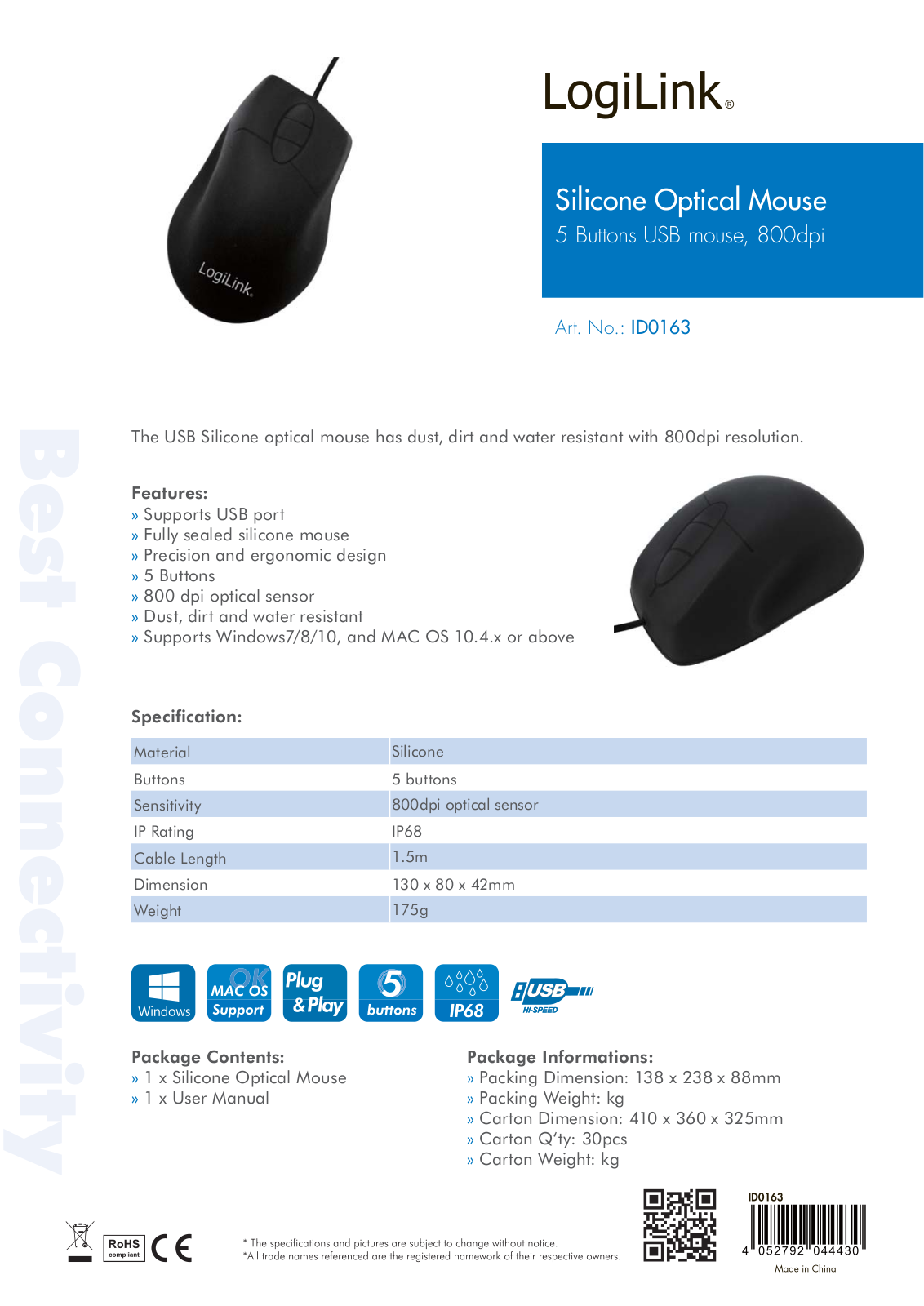 Logilink IM 163-WT-IP68 Datasheet - ManualMachine.com