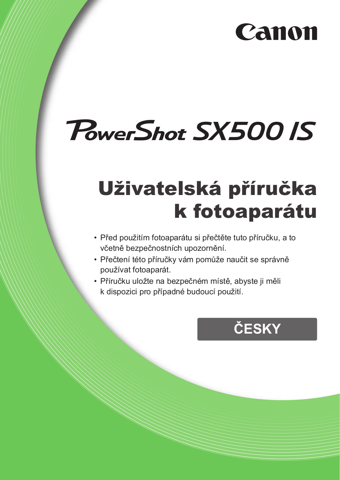 Canon SX500 IS User Manual