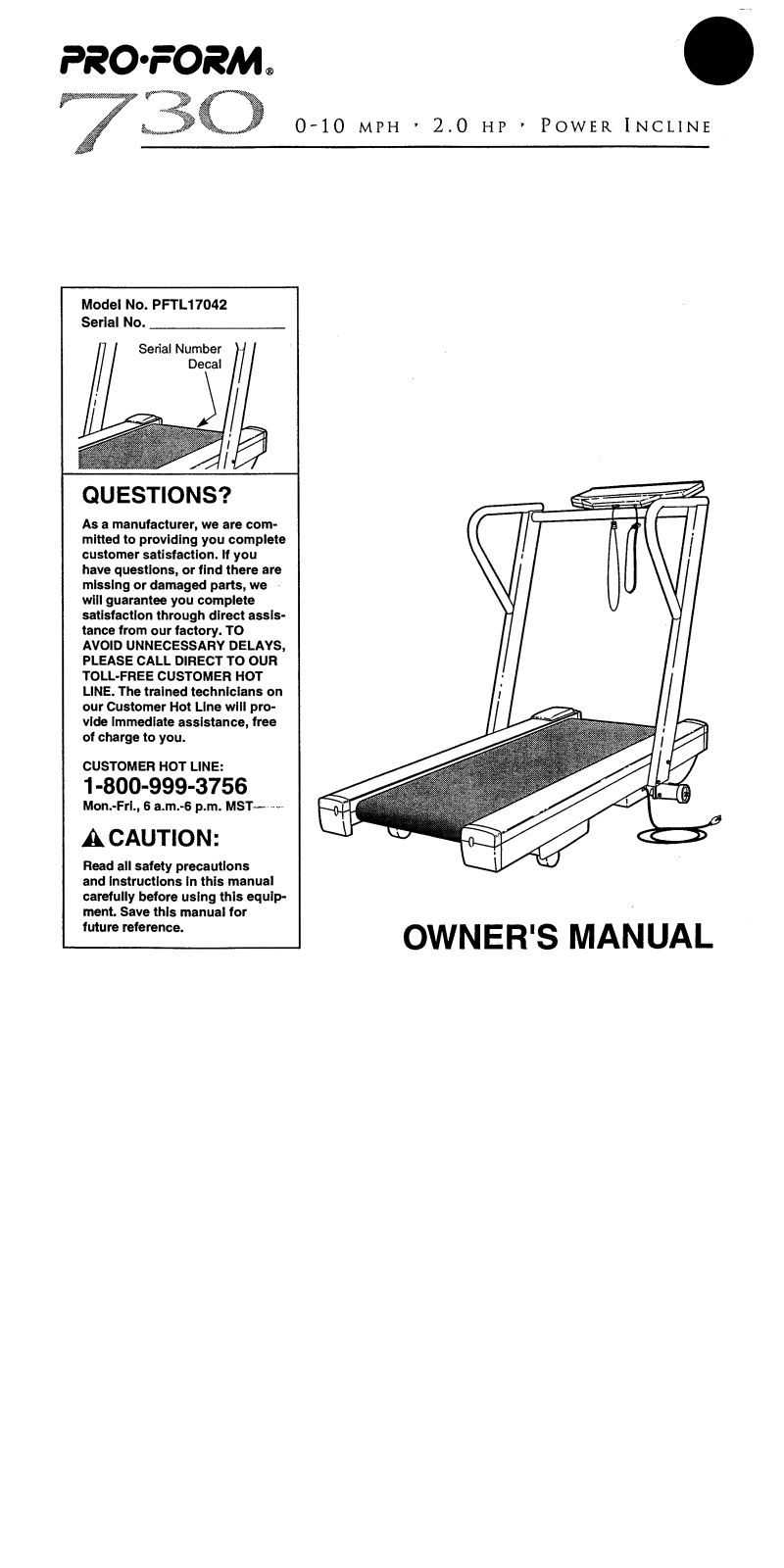 ProForm PFTL17042 User Manual