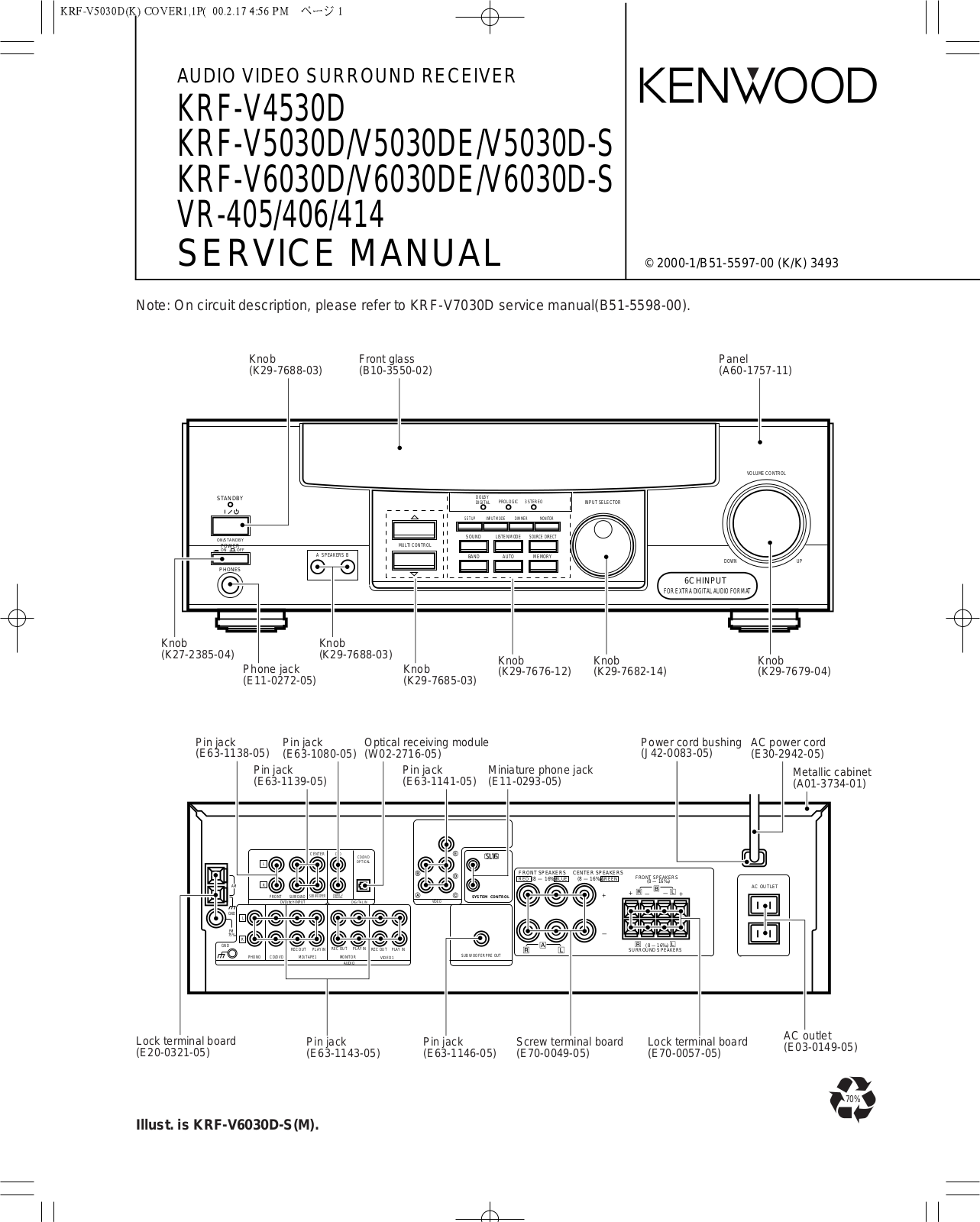 Kenwood VR-405 Service manual