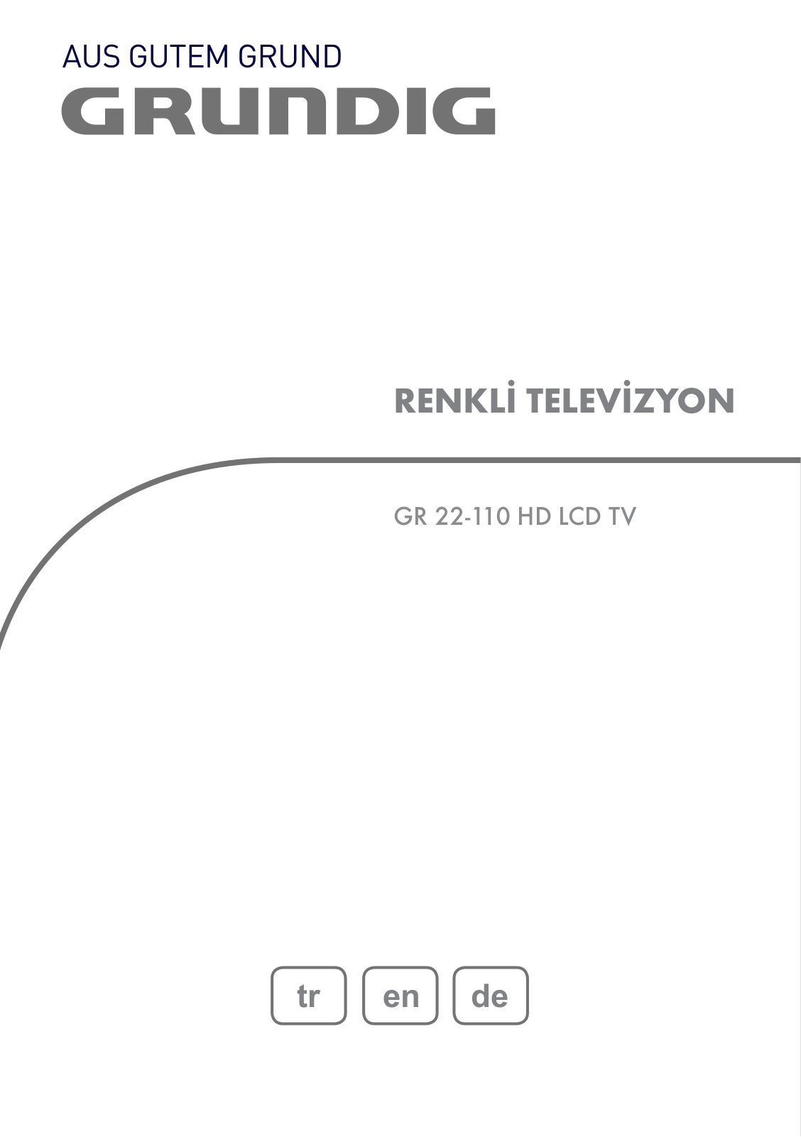 Grundig GR 22-110 HD LCD TV User manual