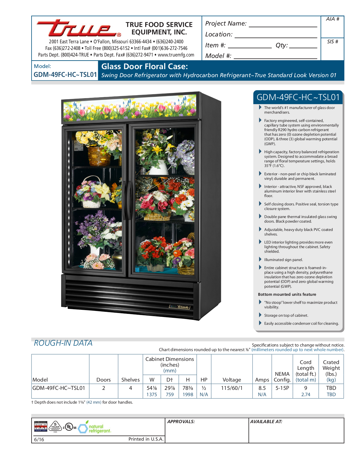 True GDM-49FC-HC~TSL01 User Manual