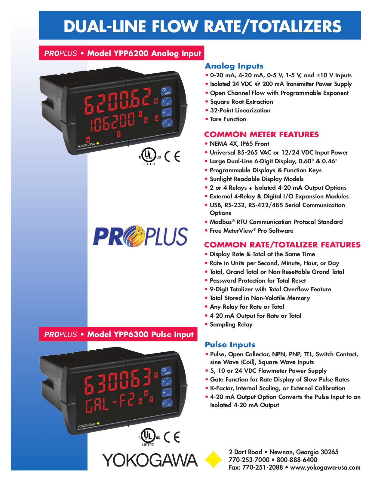 Yokogawa YPP6200, YPP6300 Data sheet