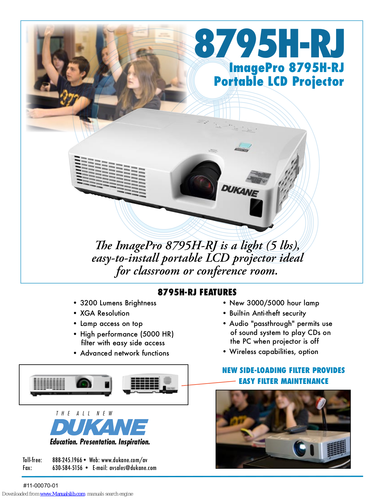 Dukane ImagePro 8795H-RJ Specifications - ManualMachine.com