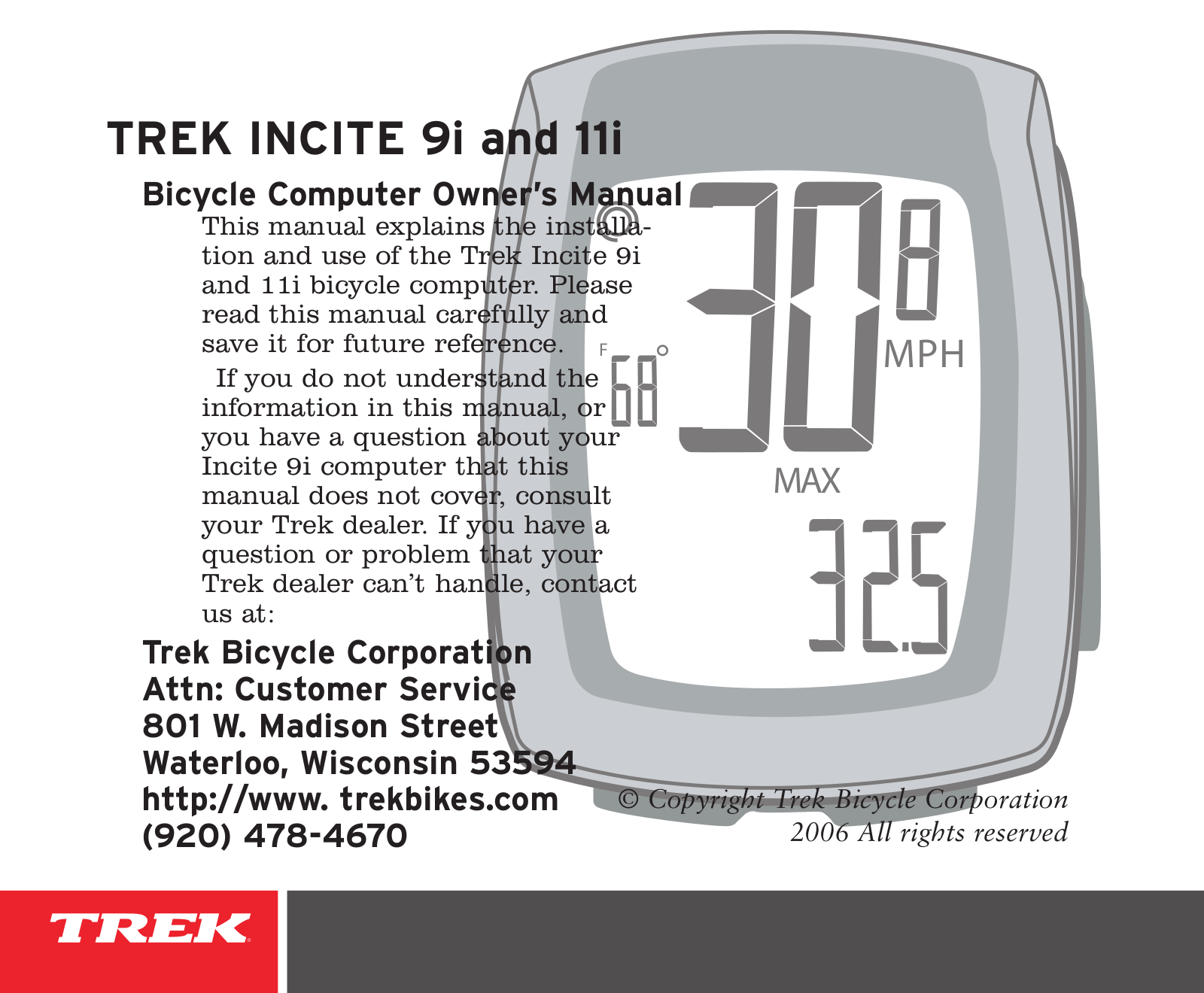 Trek 11i, 9i User Manual