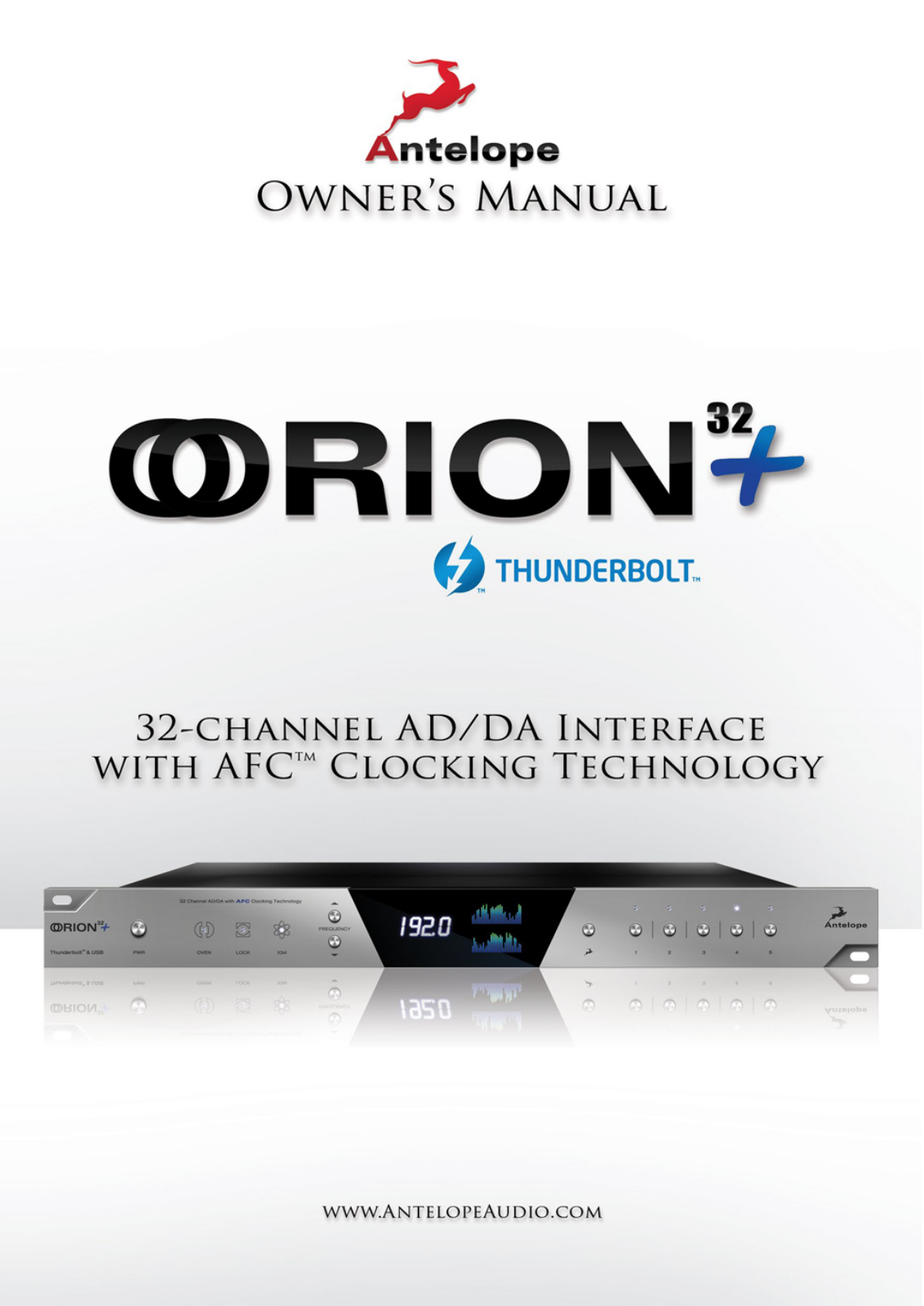 Antelope Audio Orion 32 Owner`s manual