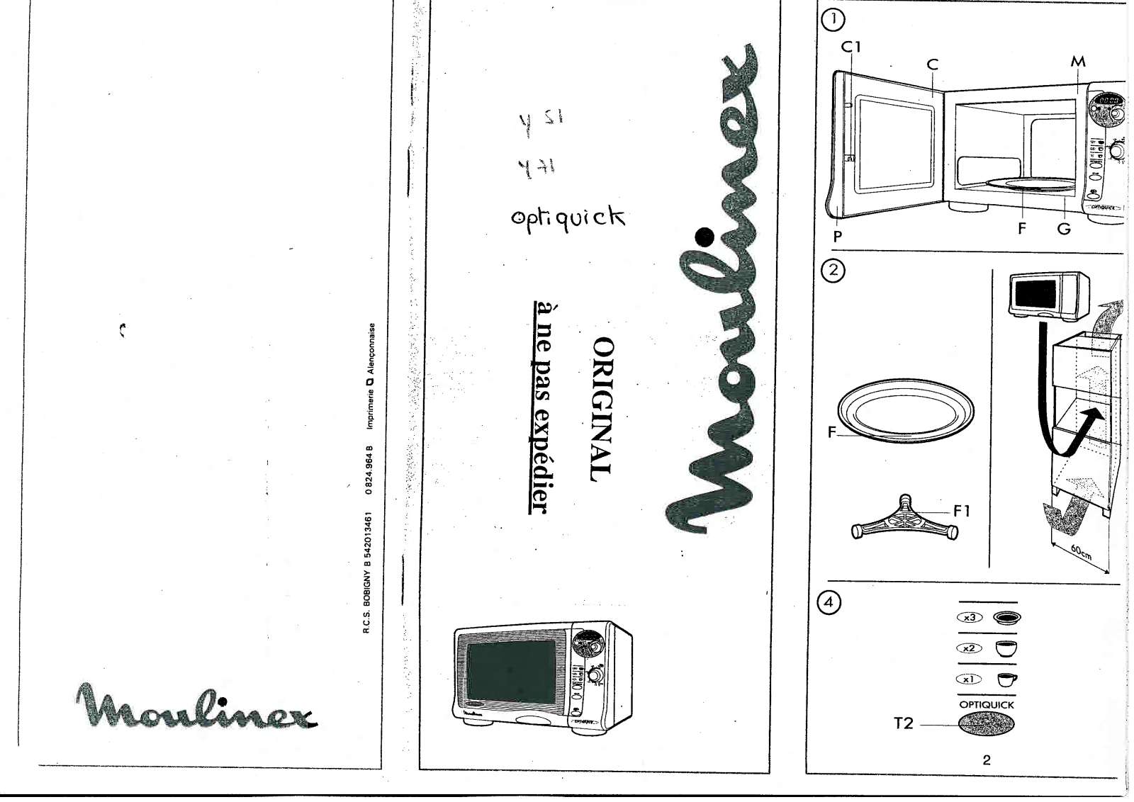 MOULINEX OPTIQUICK ORIGINAL User Manual