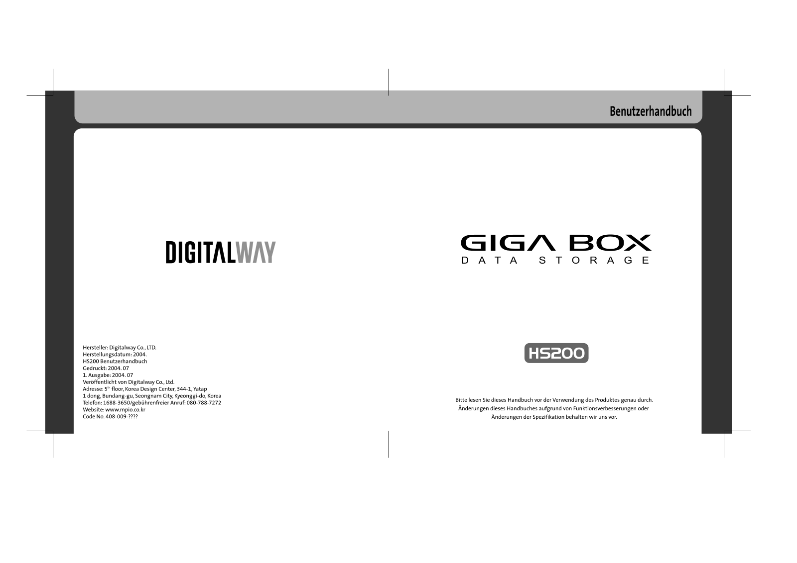 MPIO HS200 User Manual