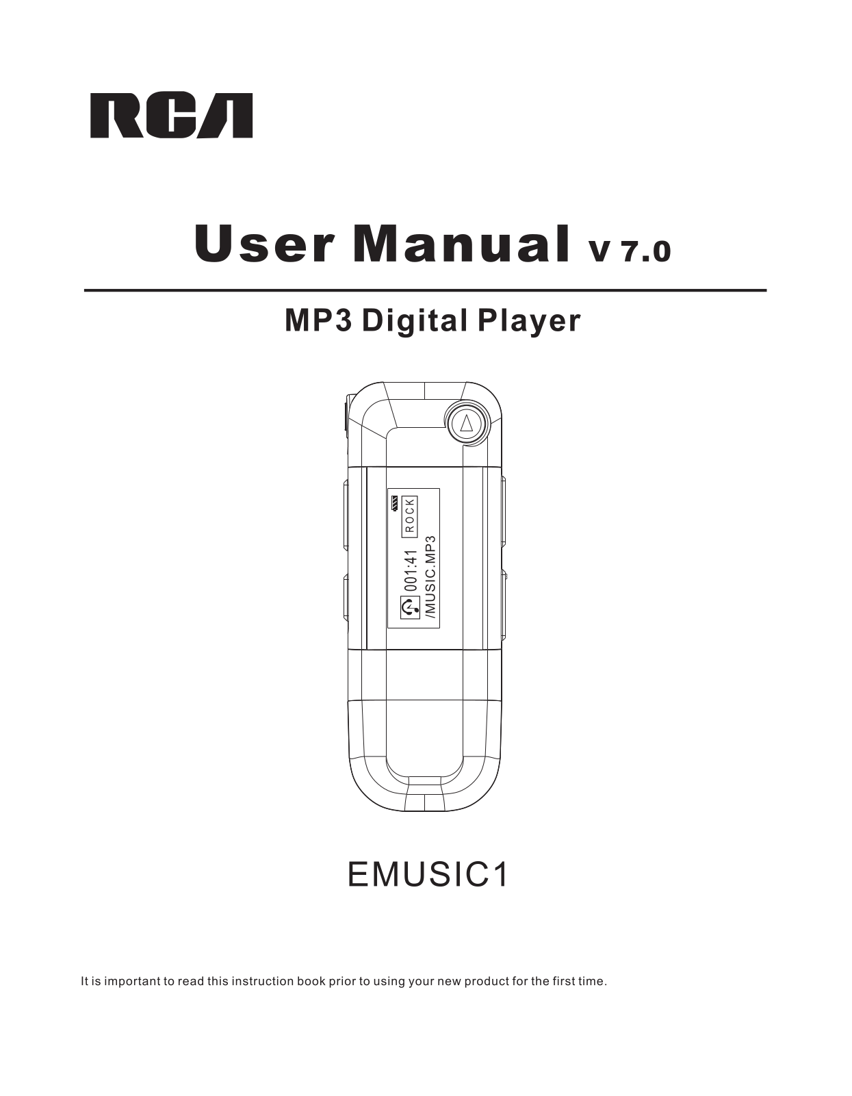 RCA EMUSIC1 User Manual