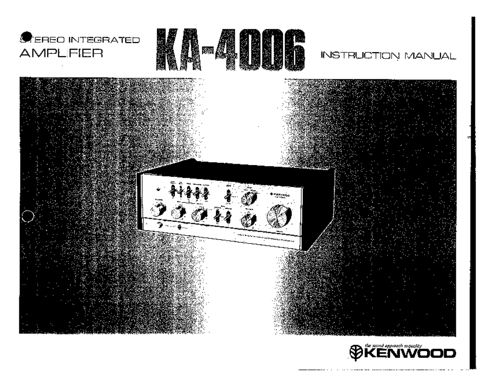 Kenwood KA-4006 Owner's Manual