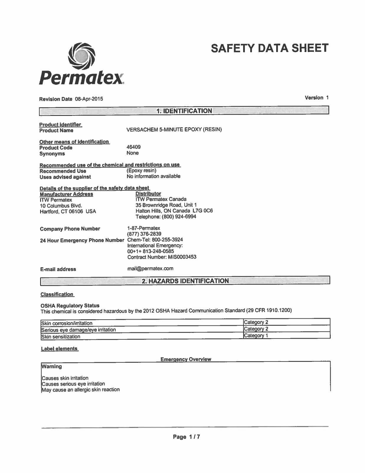 VersaChem 46409 User Manual