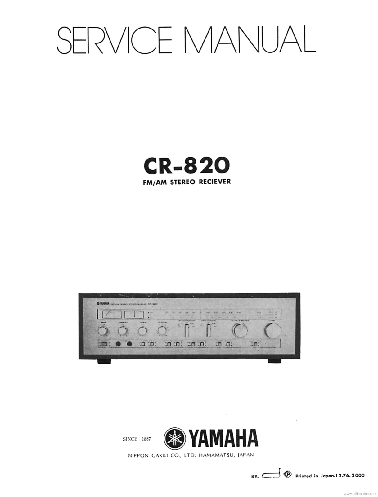 Yamaha CR-820 Service Manual