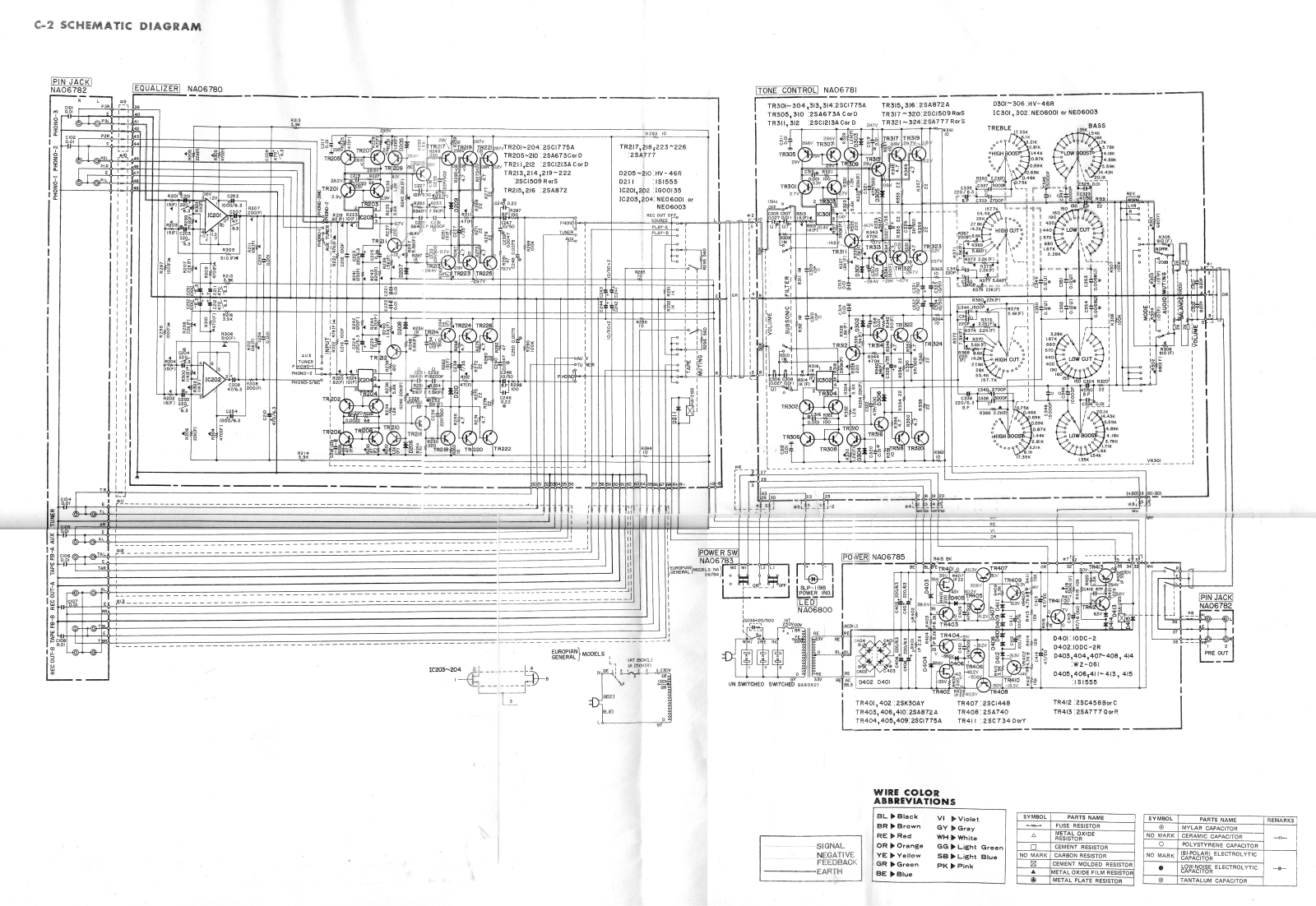 Yamaha C-2 Schematic