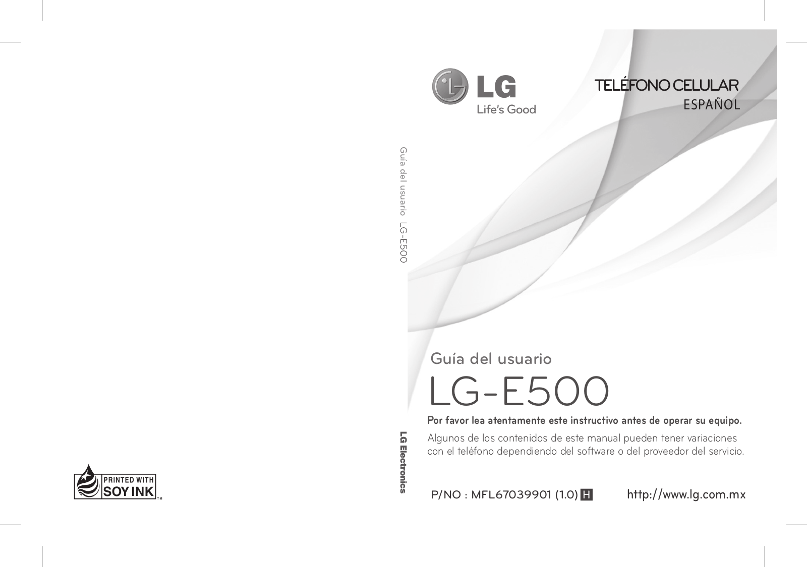 LG LGE500 Owner's Manual