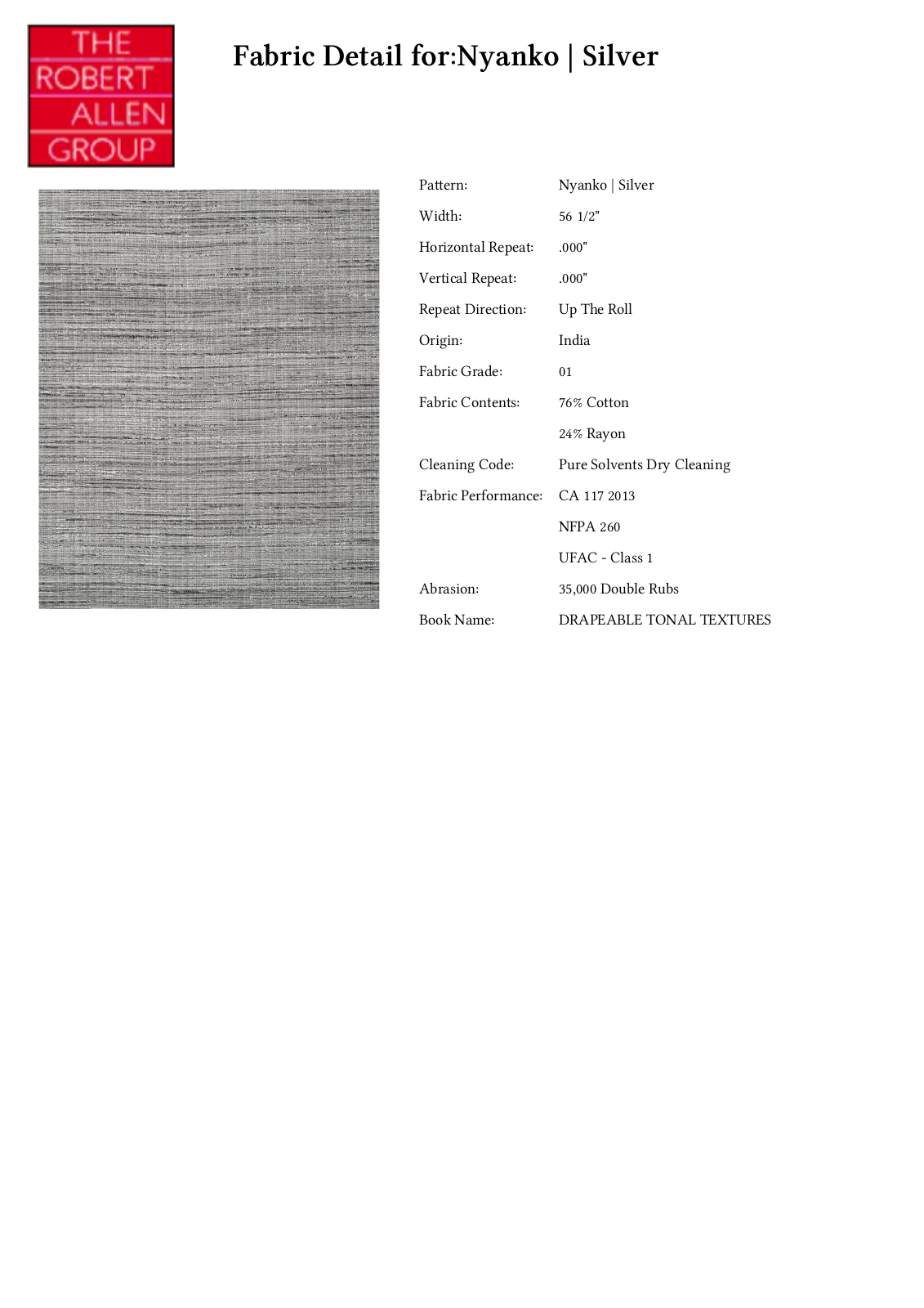 Robert Allen RALF1515 Specifications