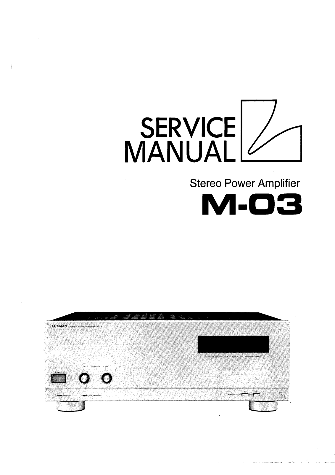 Luxman M-03 Service manual