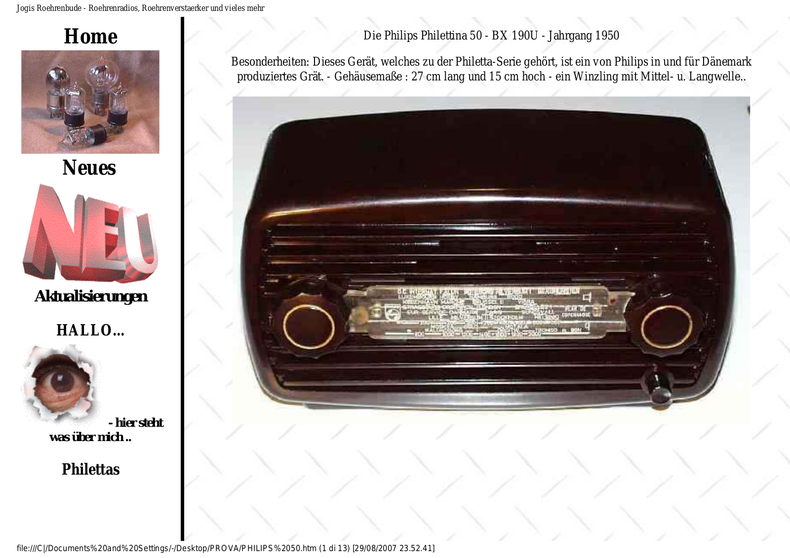 Philips BX190 Schematic